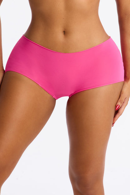 Nova Microfiber No-Show Boyshort Panty - Fuchsia