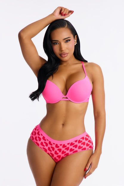 Love Me Down Boyshort Panty - Hot Pink