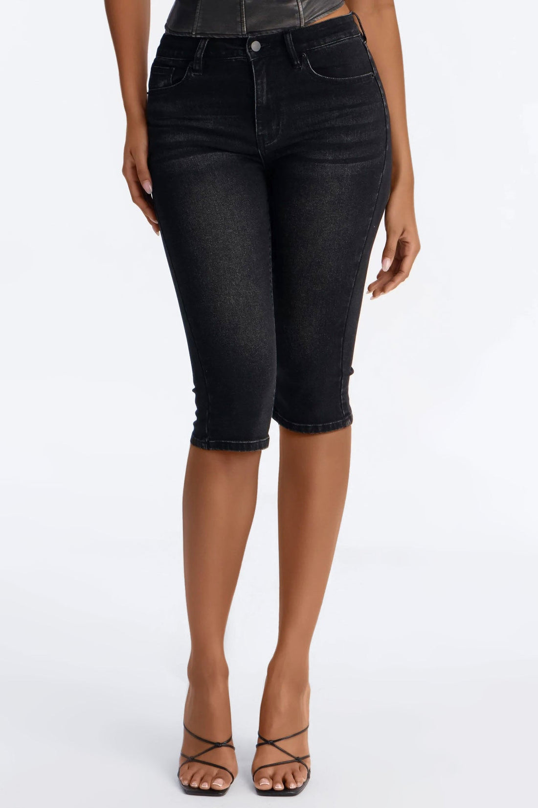 San Diego Skinny Capri Jeans - Black