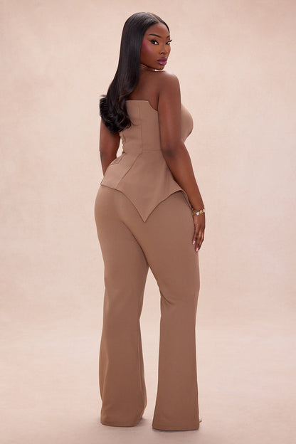 Mikayla Peplum Pant Set - Coco