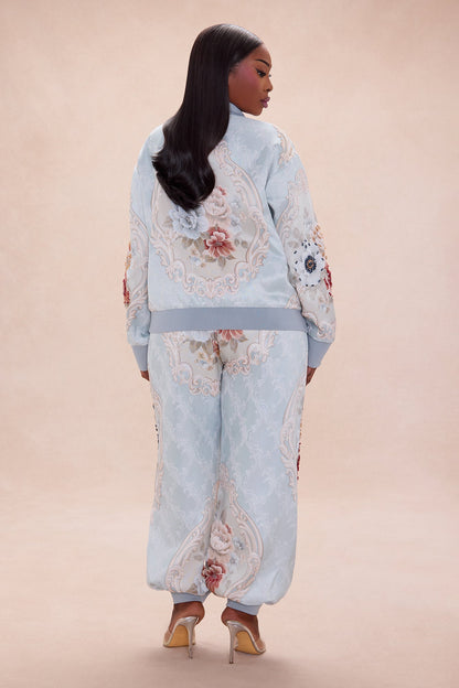 Riannon Embellished Jacquard Jacket - Grey