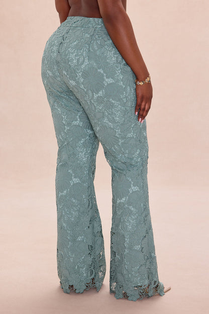 Zella Embroidered Pant - Sage