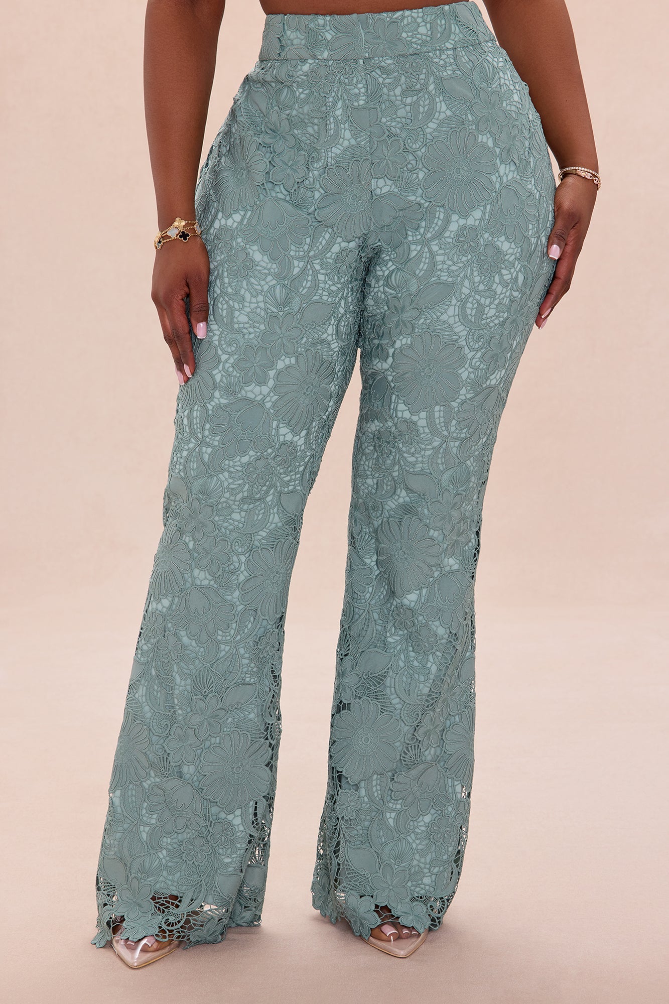 Zella Embroidered Pant - Sage
