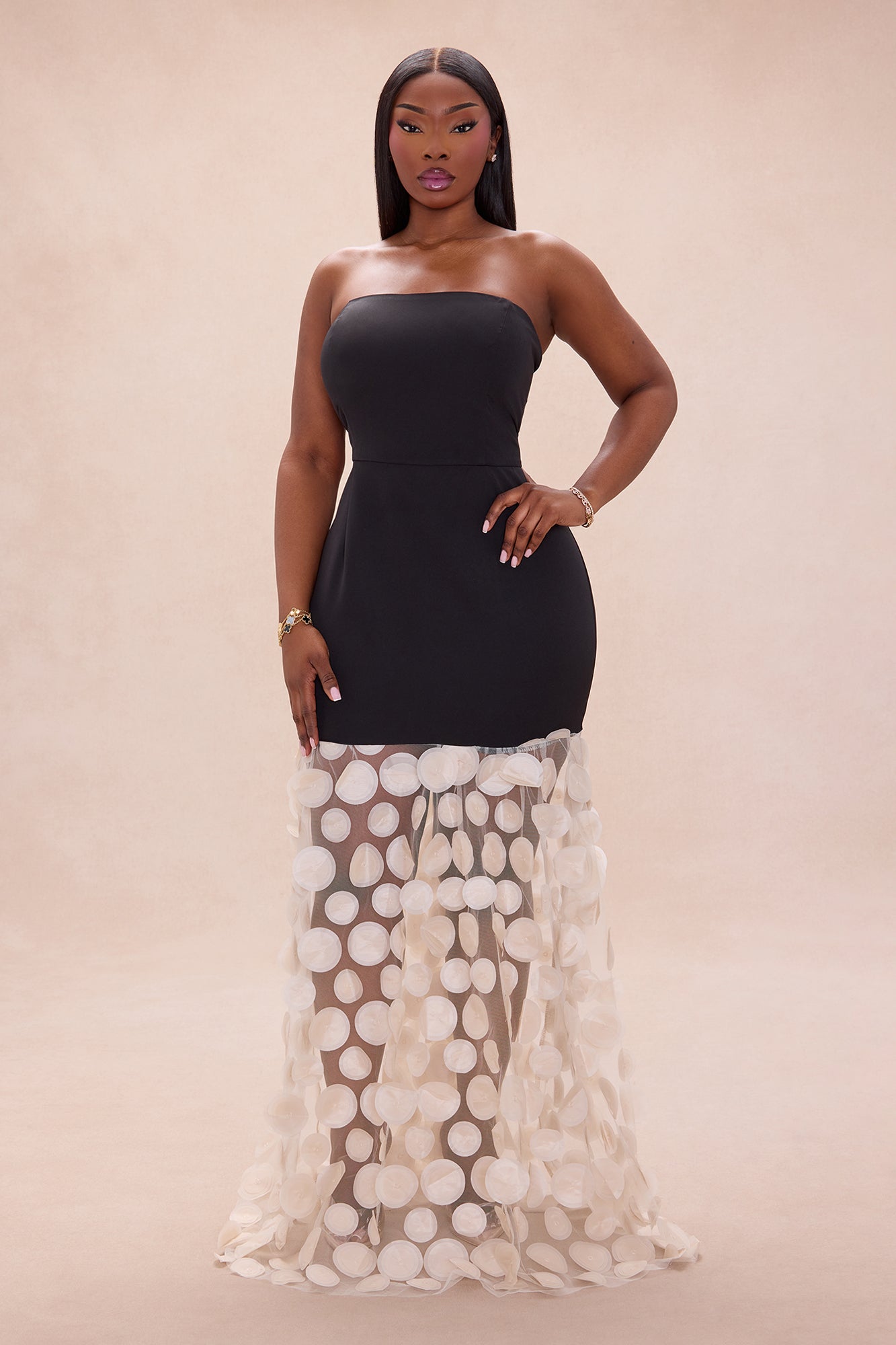 Kristiana Strapless Maxi Dress - Black