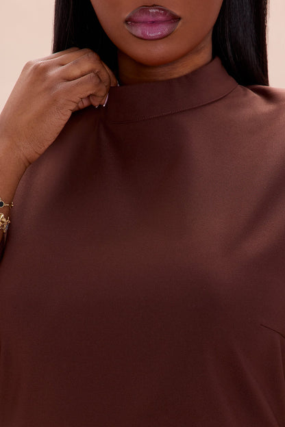 Paris Pleated Pant Set - Chocolate