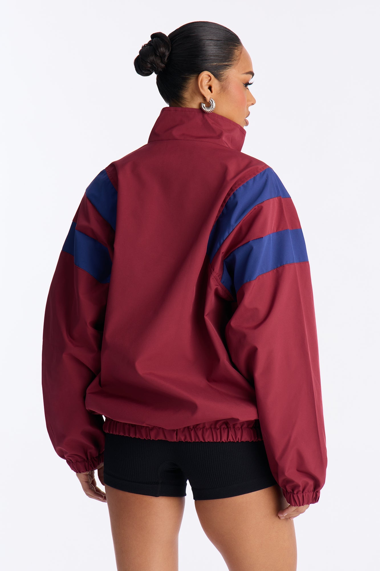 Always On The Move Windbreaker - Burgundy/combo
