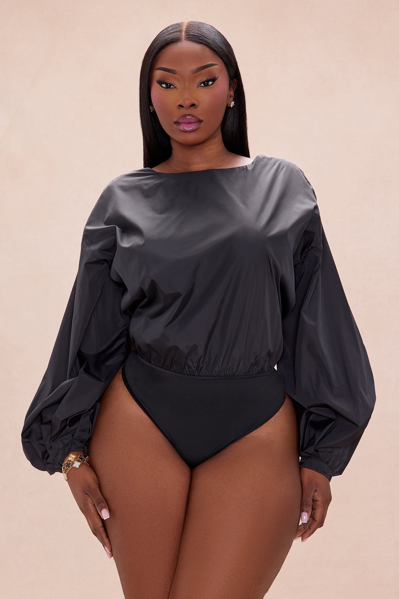 Jalene Balloon Pant Set - Black