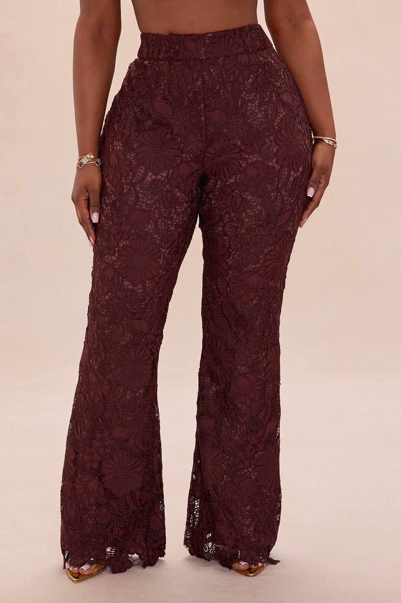 Zella Embroidered Pant - Chocolate