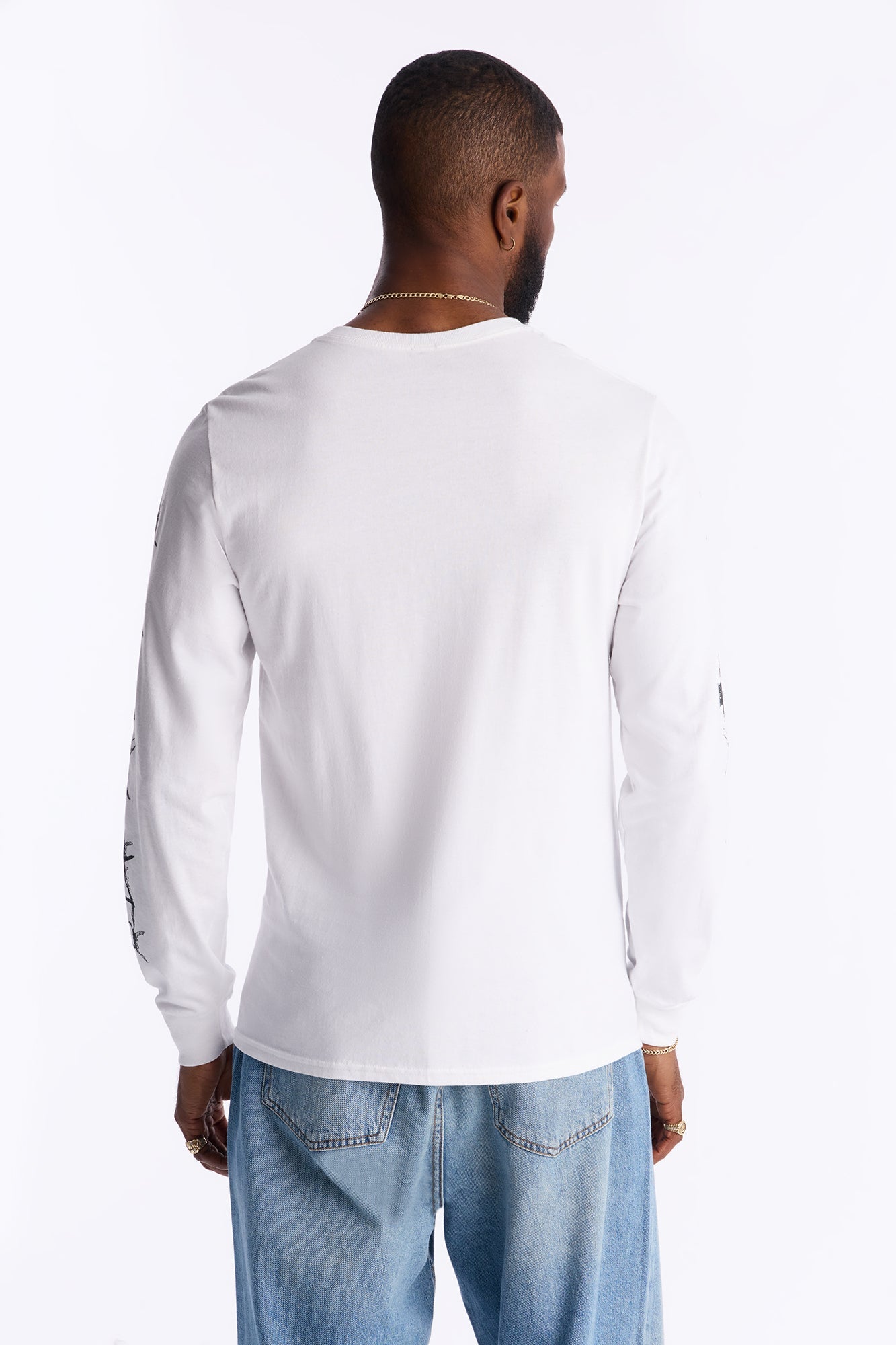 Barb Wired Lovesick Long Sleeve Tee - White