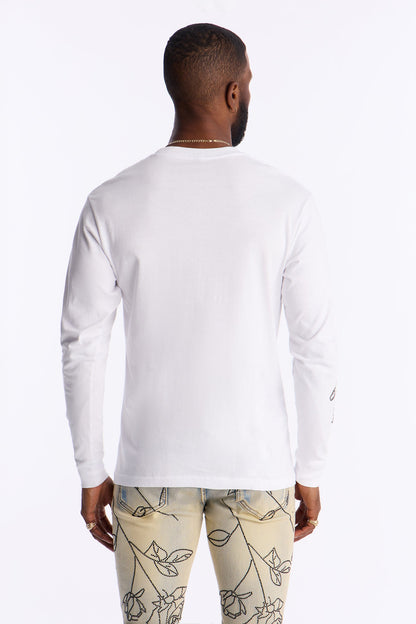 Six Seven Bones Long Sleeve Tee - White