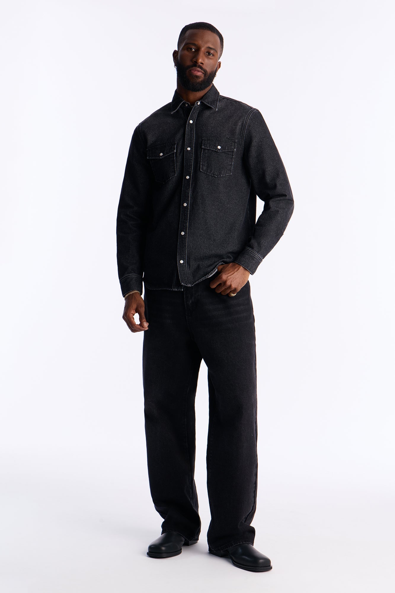 Rodeo Denim Button Up Shirt - Black Wash