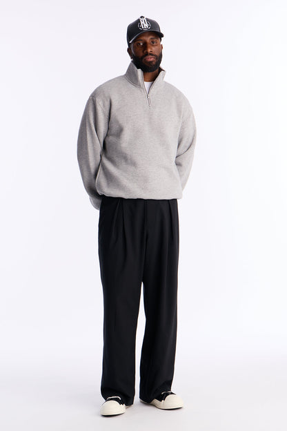 Built For Success Quarter Zip Sweatshirt - Heather Grey