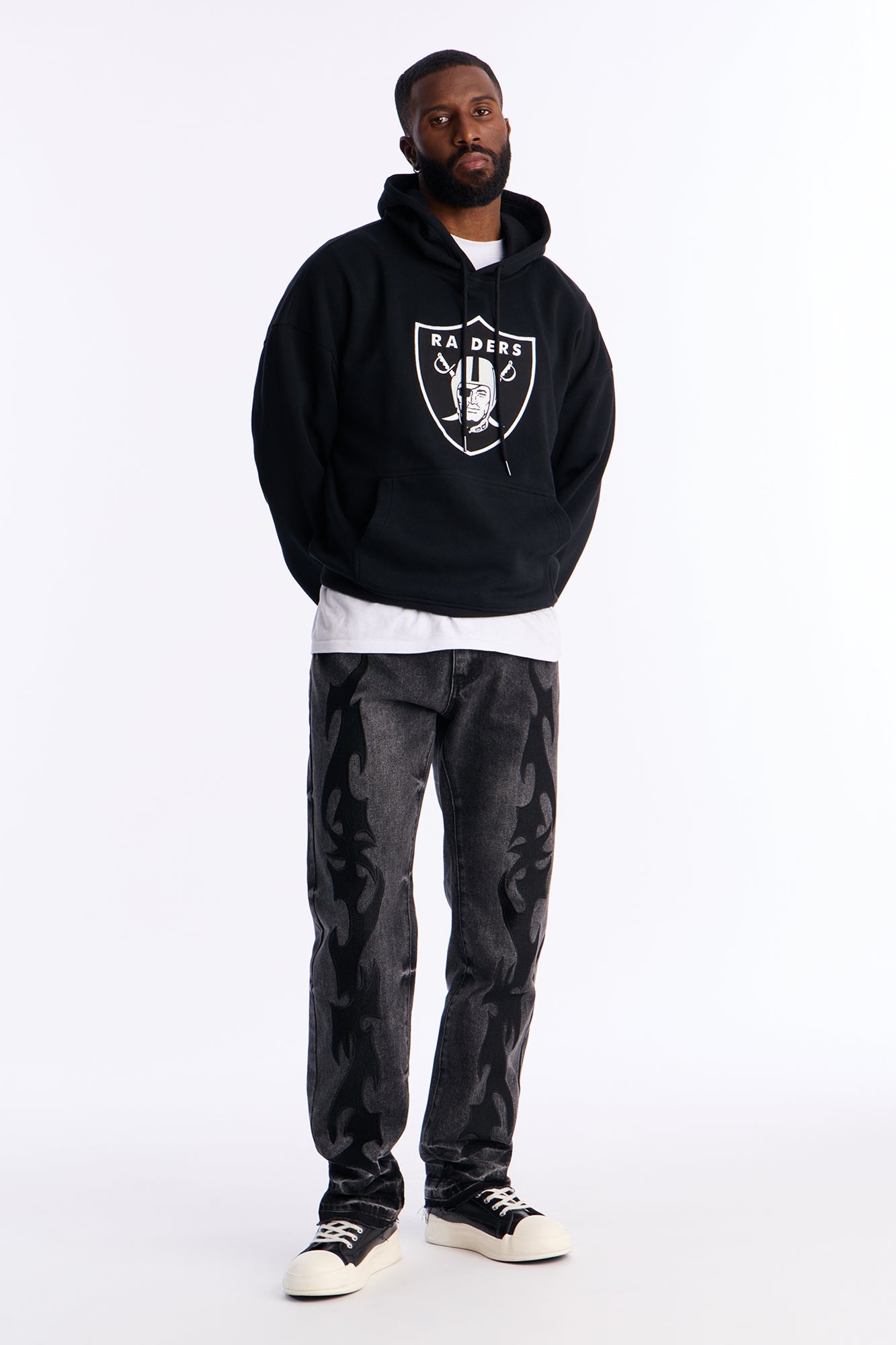 Stacked Slim Flare Blaze Cut Jean - Black Wash