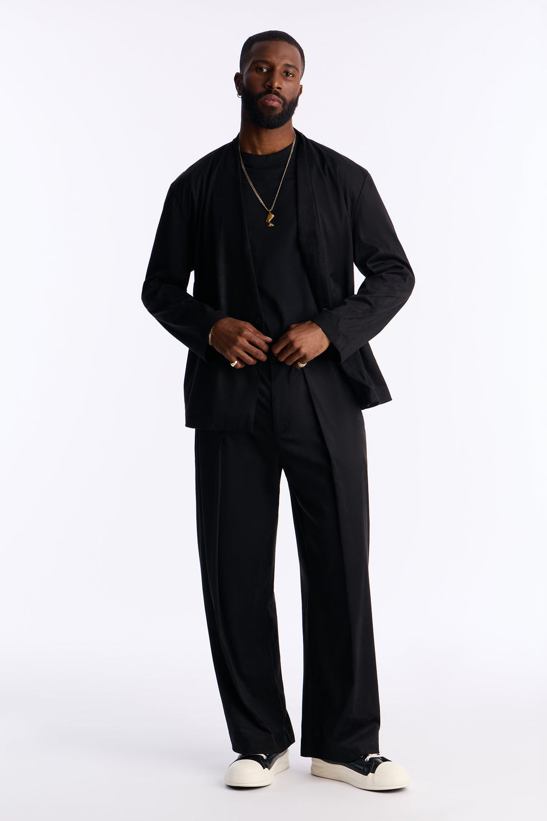 Relaxed New Money Suede Unlined Blazer - Black