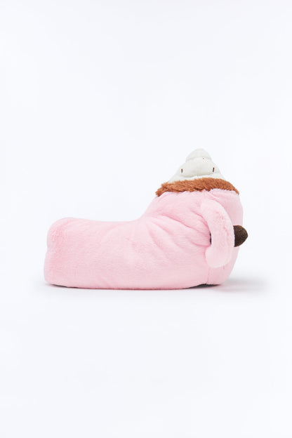Cocoa Dreams Plush Slippers - Pink