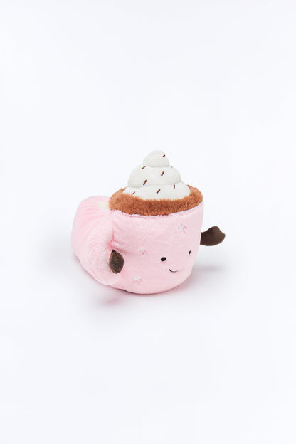 Cocoa Dreams Plush Slippers - Pink