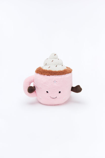 Cocoa Dreams Plush Slippers - Pink