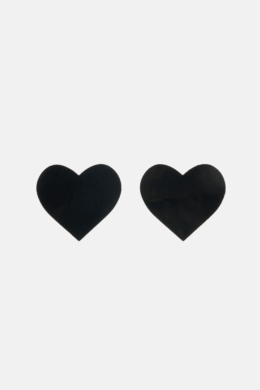 Wild Love Vinyl Heart Nipple Cover Pasties - Black