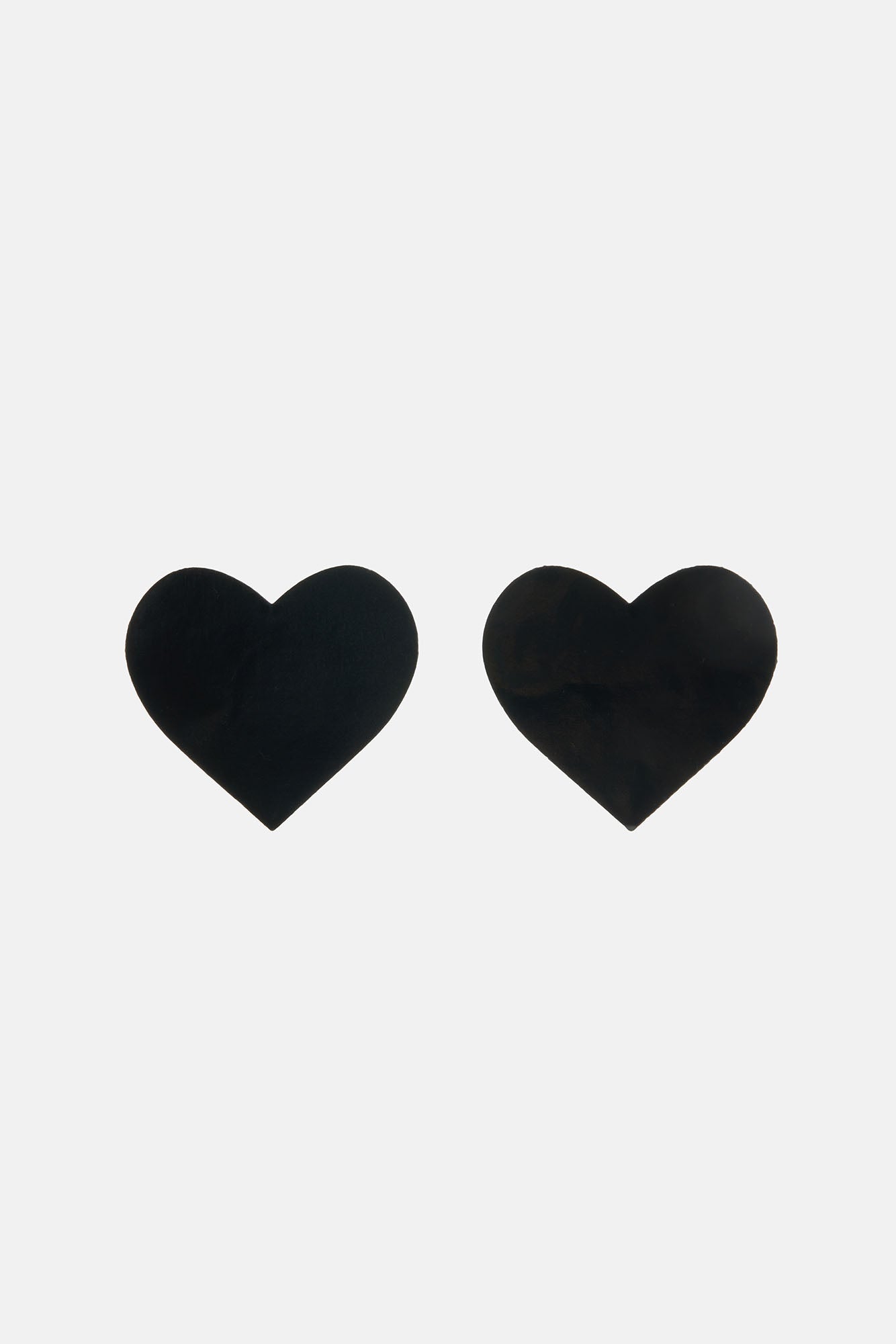Wild Love Vinyl Heart Nipple Cover Pasties - Black