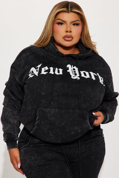 NYC Fleece Jogger Set - Black