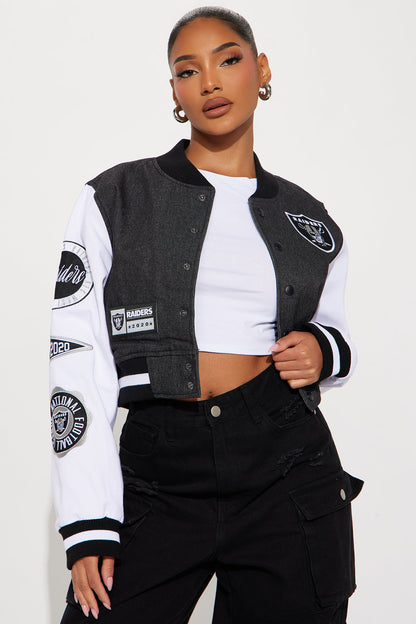 Raiders Home Game Jacket - Black Wash