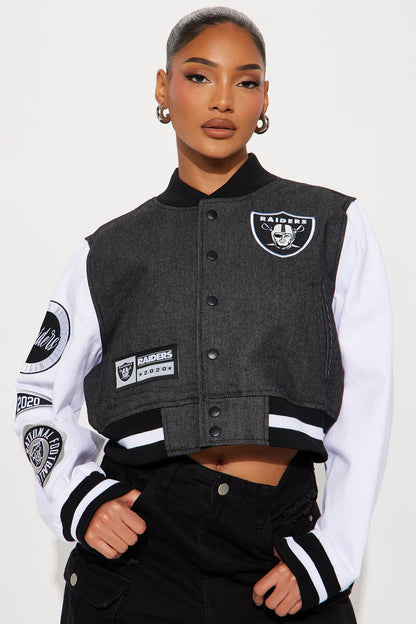 Raiders Home Game Jacket - Black Wash