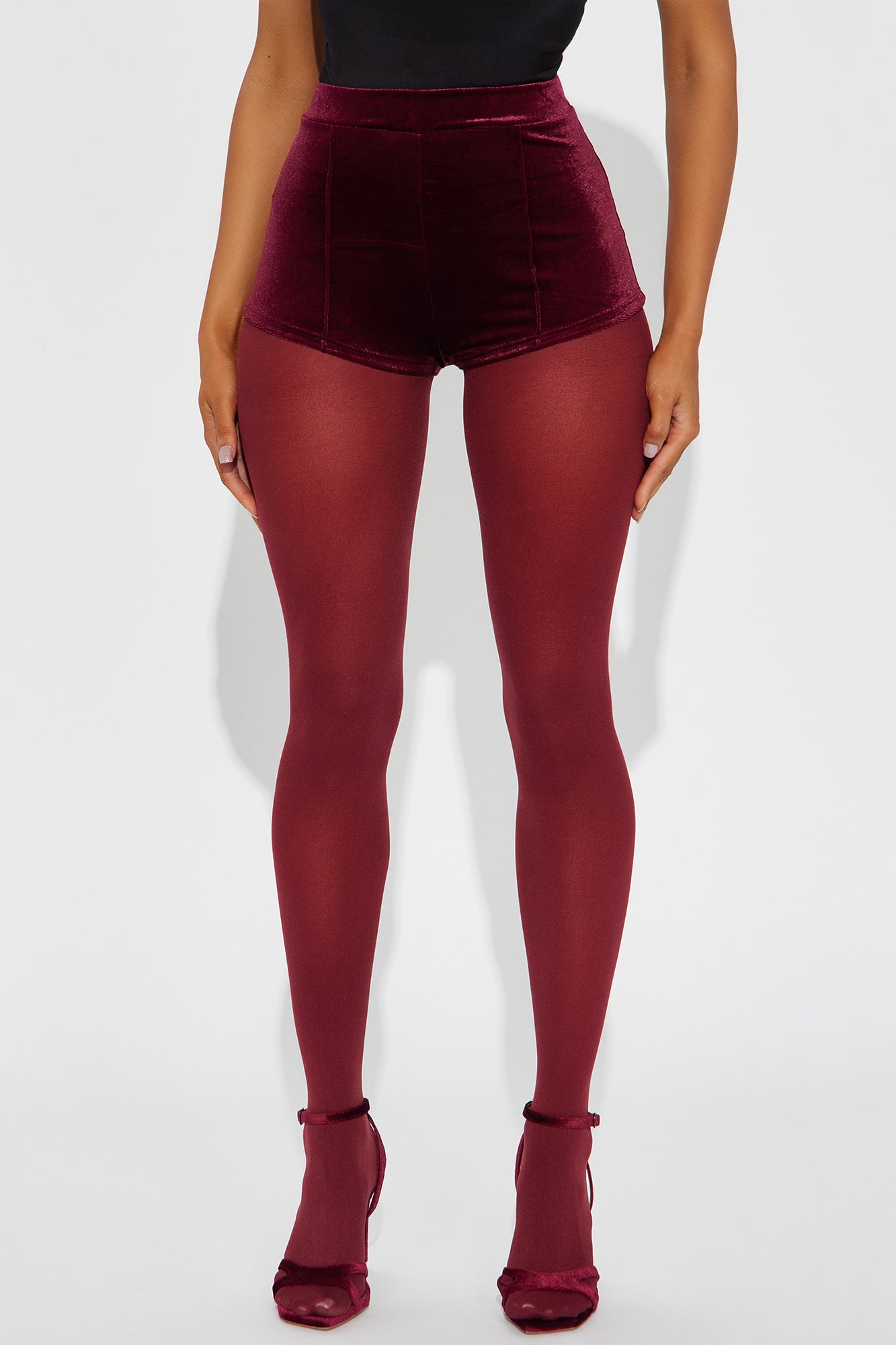 Girl Like Me Velvet Micro Short - Wine