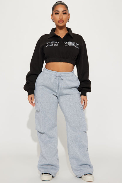 Luna Cargo Lounge Jogger - Heather Grey