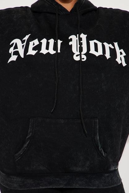 NYC Fleece Jogger Set - Black