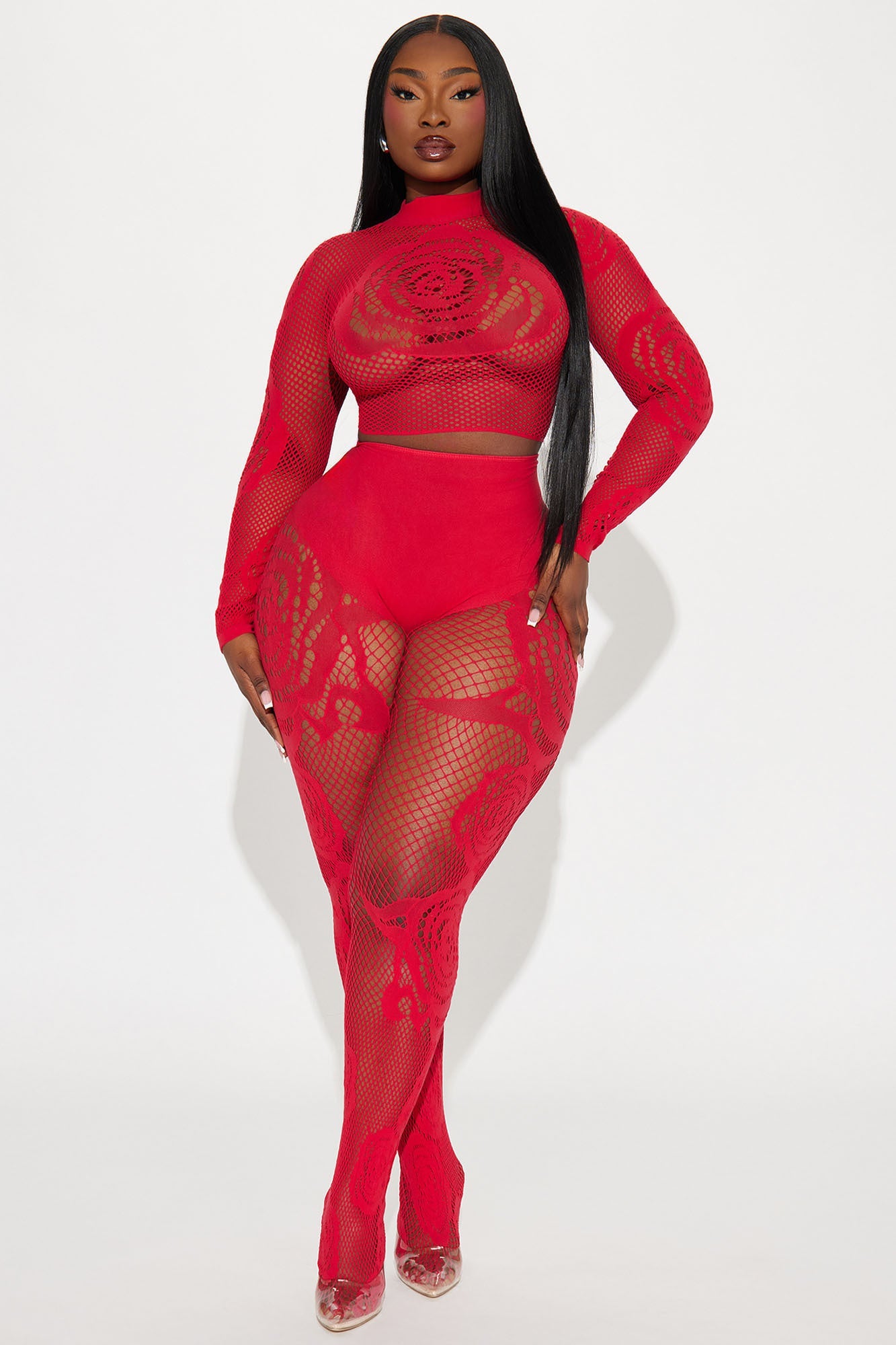 A Little Daring For You Legging Set - Red
