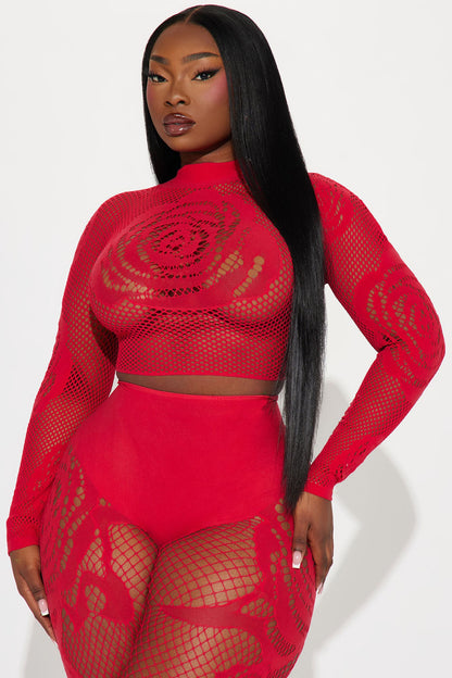 A Little Daring For You Legging Set - Red