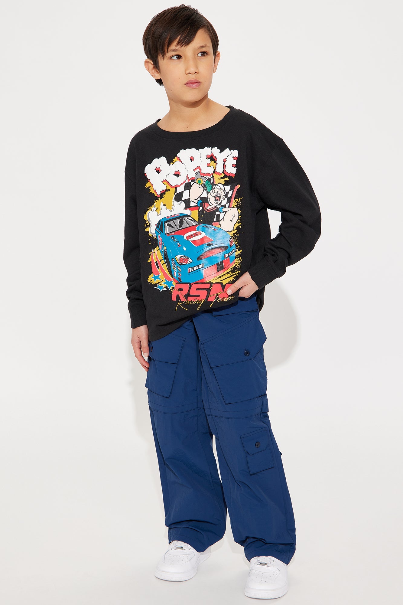 Mini Popeye Racing Tee - Black