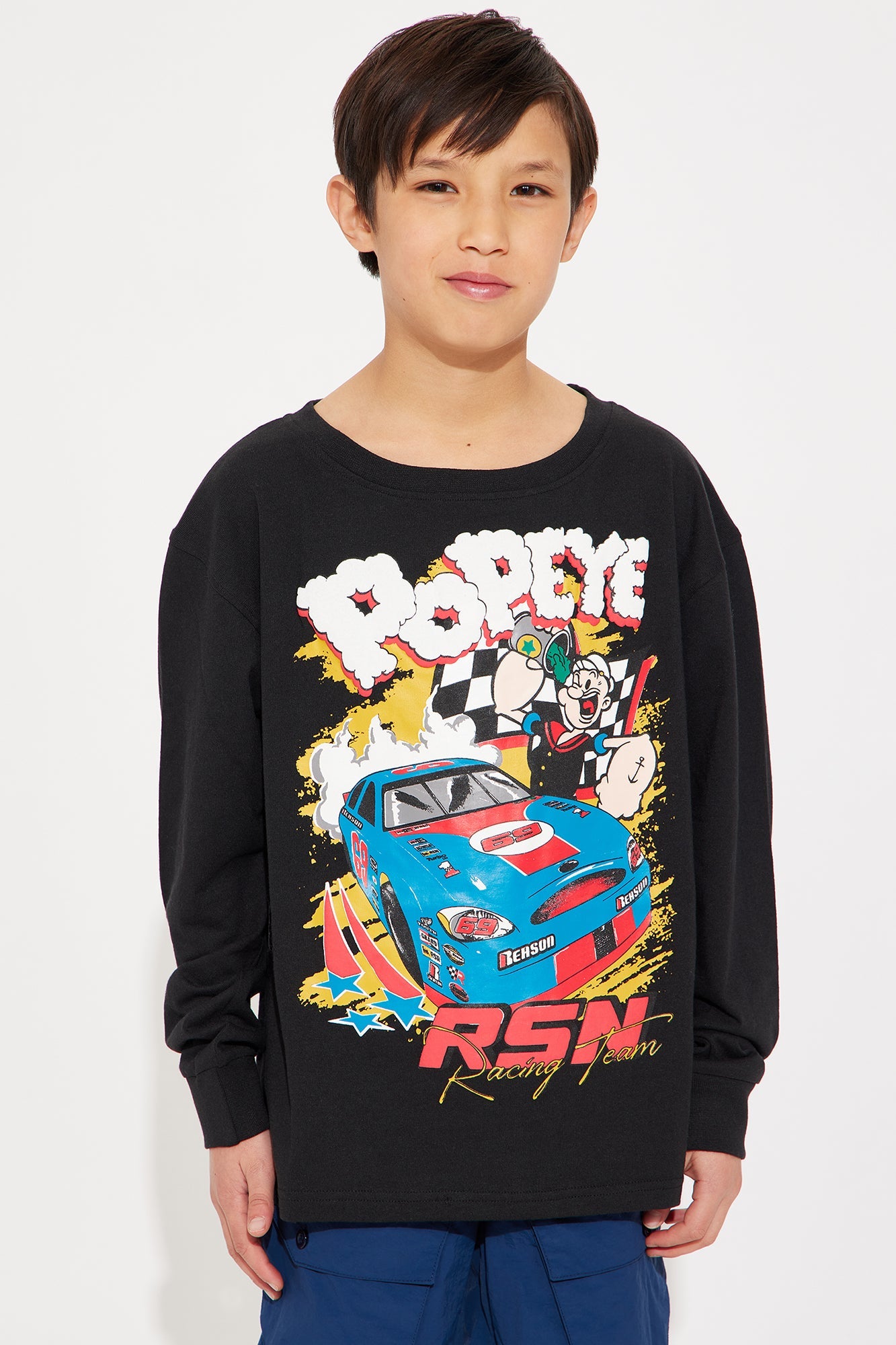 Mini Popeye Racing Tee - Black