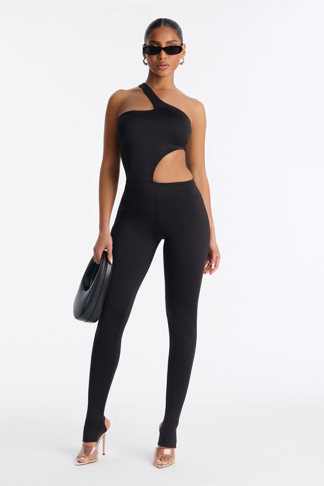 Rosalia Cut Out Catsuit - Black