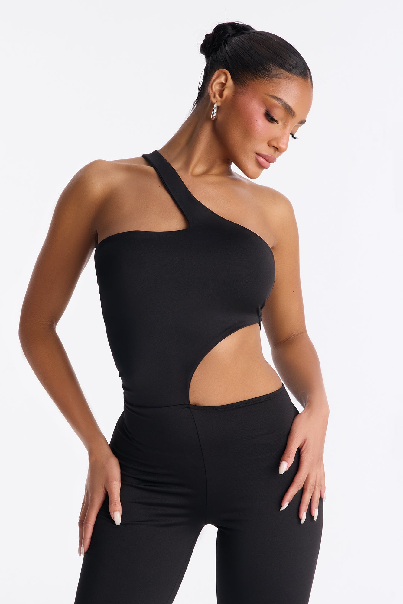 Rosalia Cut Out Catsuit - Black