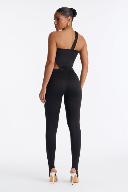 Rosalia Cut Out Catsuit - Black