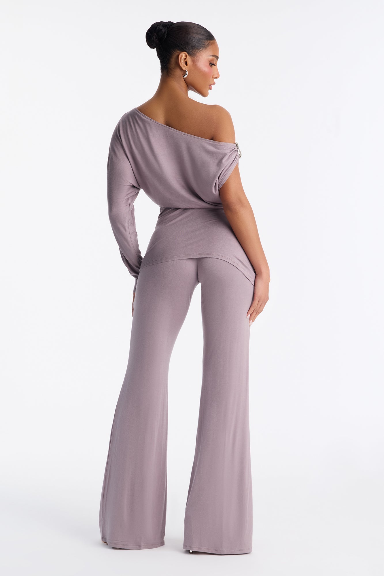 Best Decision One Shoulder Pant Set - Grey