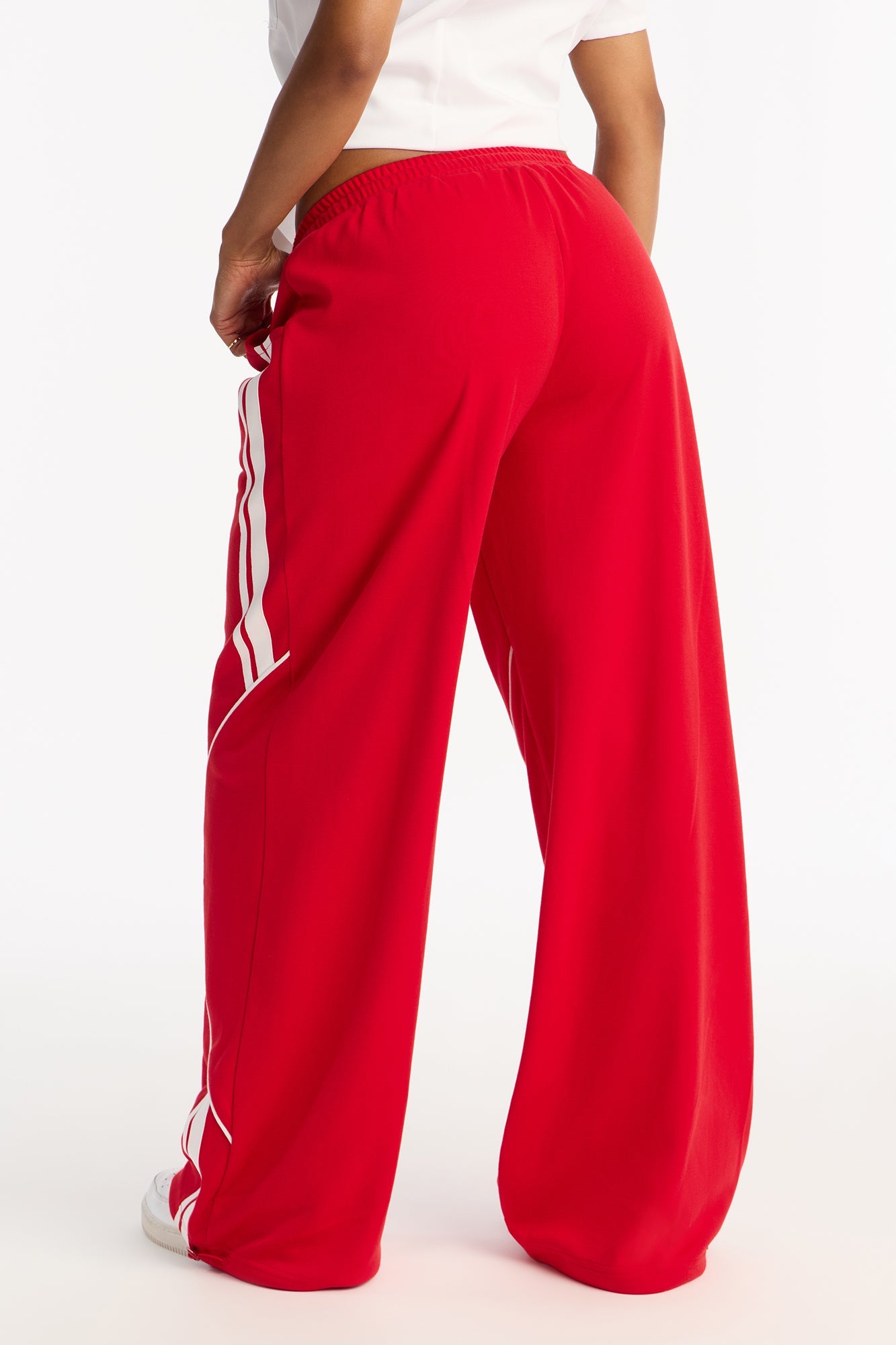 Jax Drawstring Wide Leg Pants 30″ - Red
