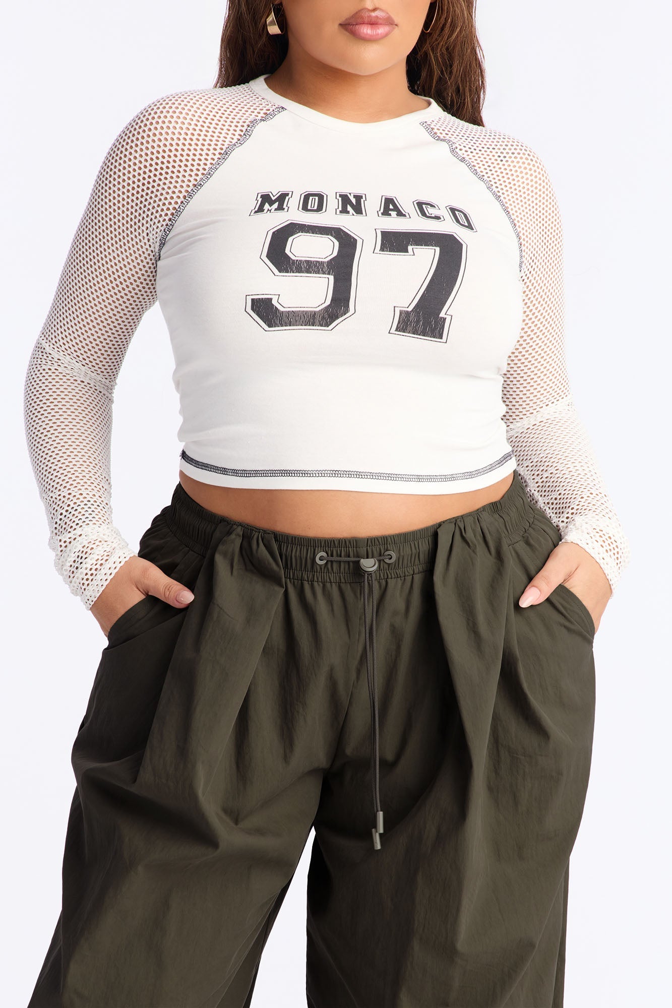 Here And Now Wide Leg Street Jogger 30″ - Olive