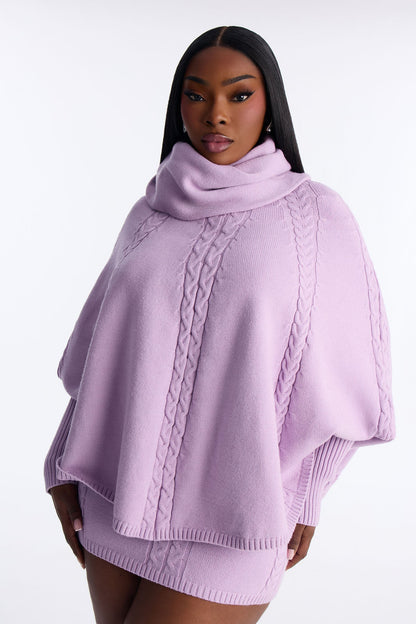 Bundle Me Up 3 Piece Sweater Skirt Set - Lilac