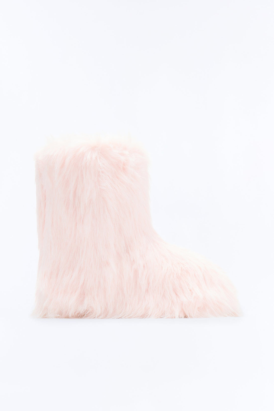 Icicle Faux Fur Booties - Pink