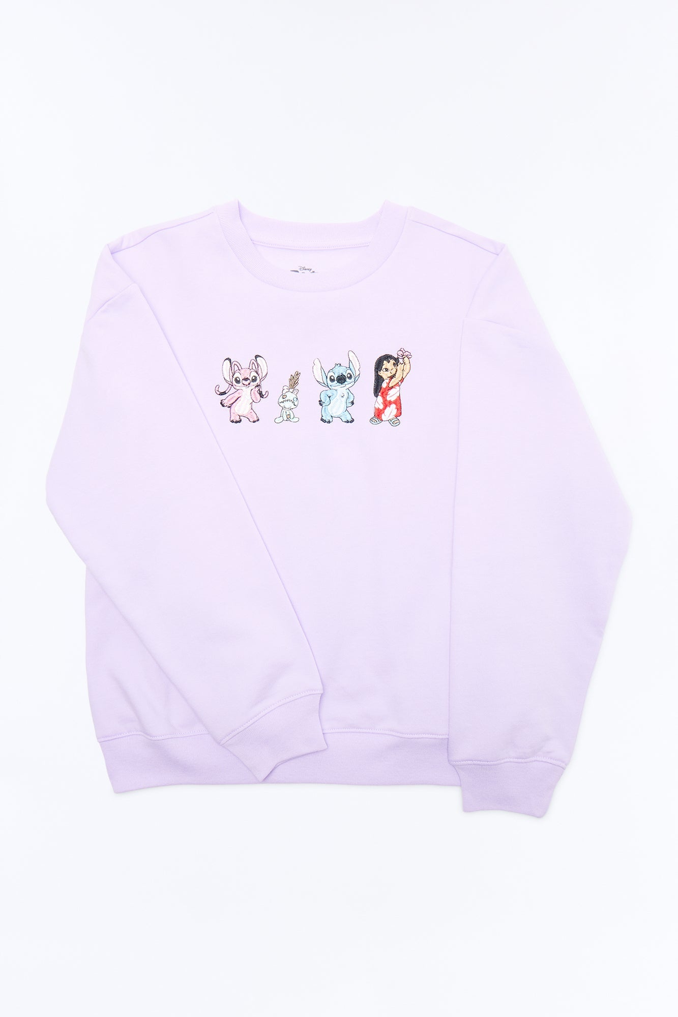 Mini Stitch And His Ohana Front/Back Crew Neck Sweatshirt - Ivory