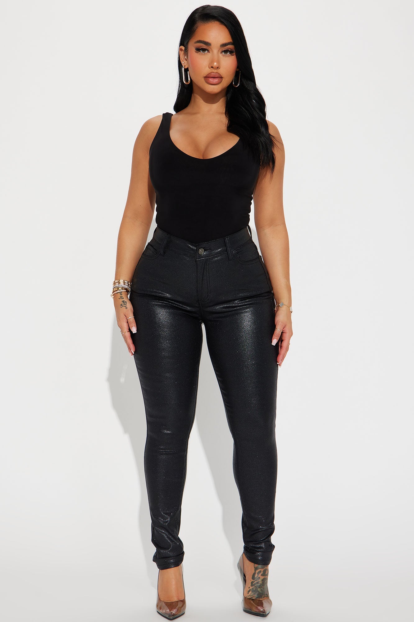 Double Dare Faux Leather Pants - Black