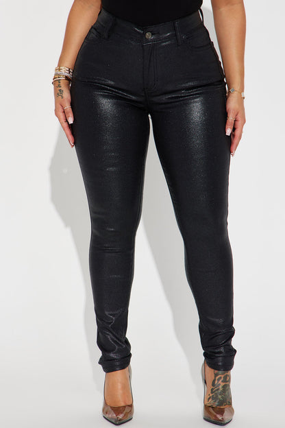 Double Dare Faux Leather Pants - Black