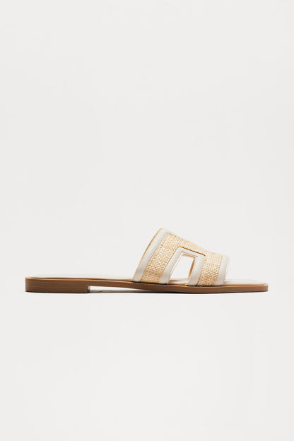 Ula Raffia Sandals - Ivory
