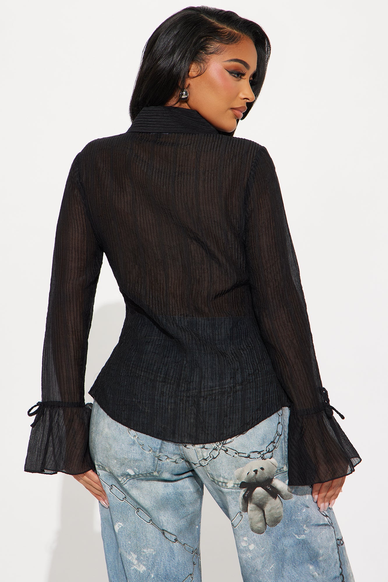 See Through Me Shirt - Black