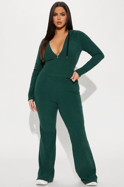 On To Go Hoodie Pant Set - Hunter Green