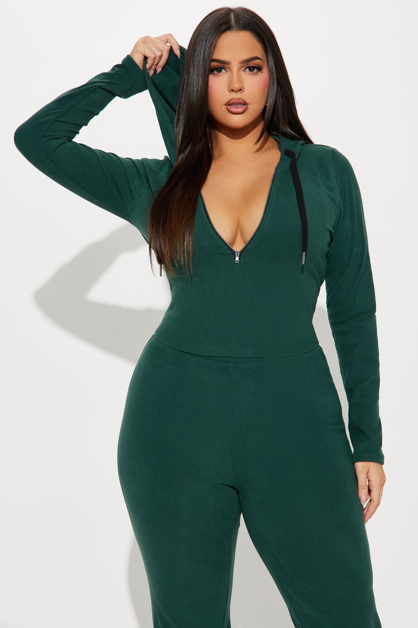 On To Go Hoodie Pant Set - Hunter Green