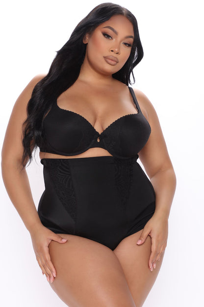 Dorinda High Waist Shaping Thong - Black