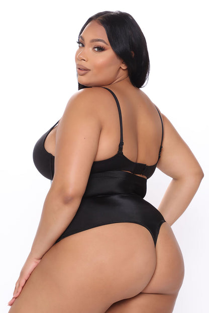 Dorinda High Waist Shaping Thong - Black